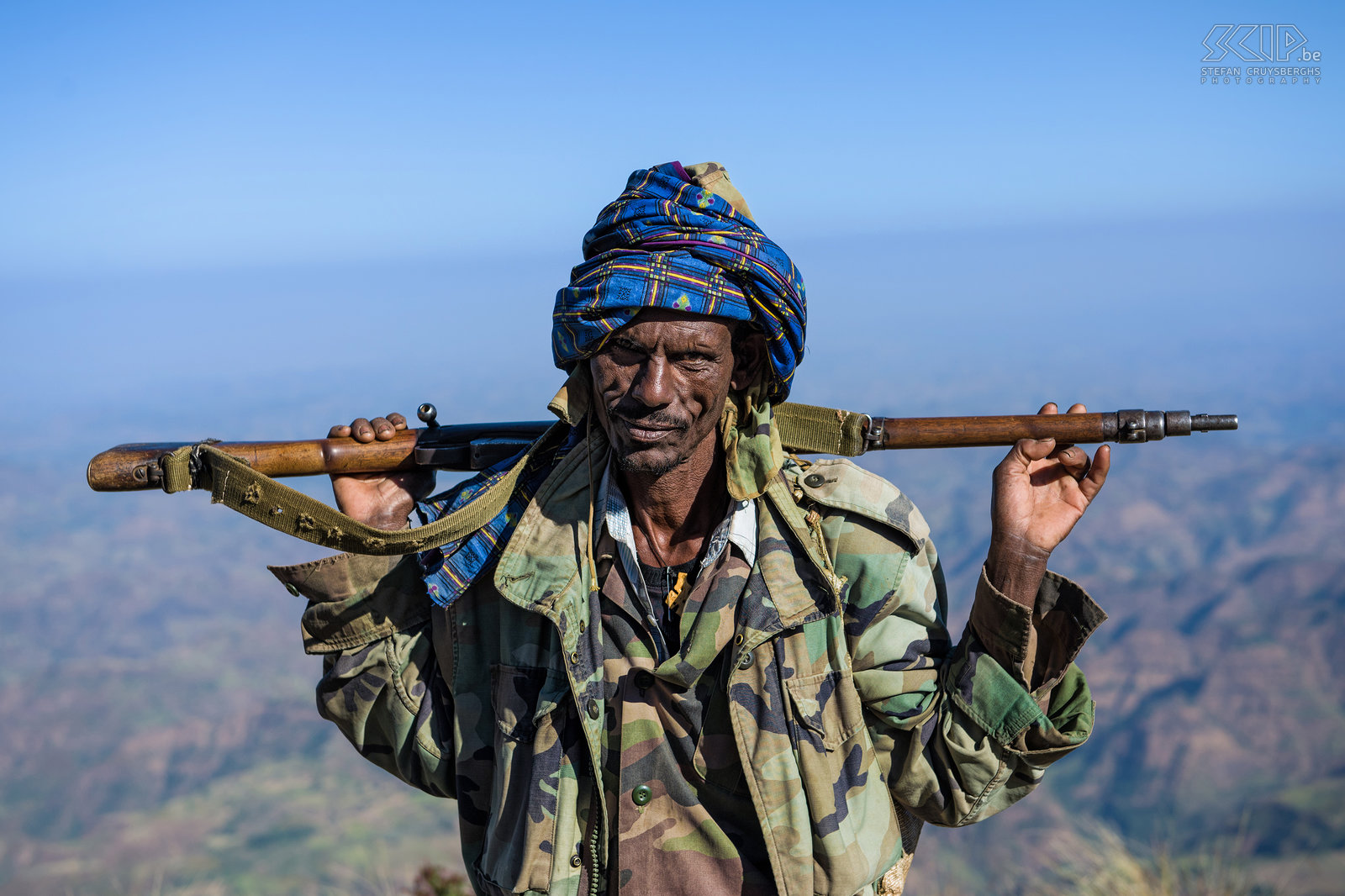 Simien Mountains - Scout The armed scout who escorted us during our five days hike in the Simien Mountains. Stefan Cruysberghs